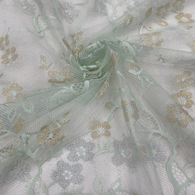 Lace Fabric Dress Floral Nylon Foil for Women's Wear Wholesale Supplie 3